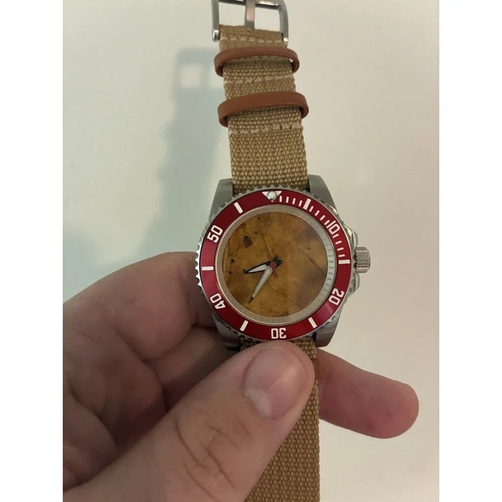 Custom Made Tobacco Dial Automatic Dive Style Wrist Watch